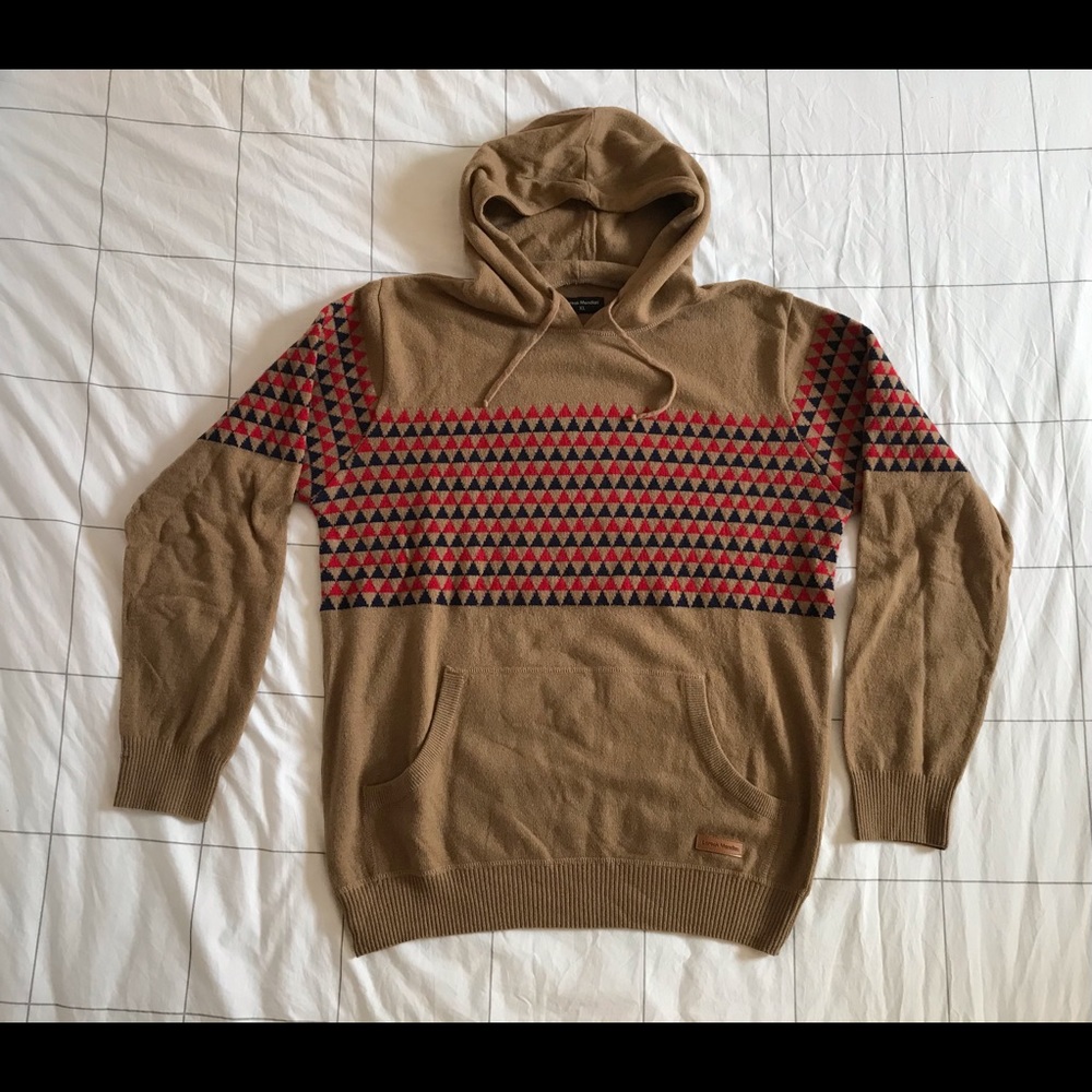 Wool blend hoodie sweater
